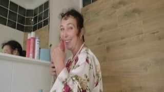 AuntJudys - Esmerelda Morning Bathroom Dildo Play