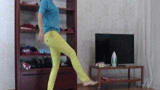 WeAreHairy - Agneta - Blue Blouse Yellow Pants