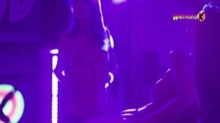 Neon party escalates - girls fuck and scream with pleasure