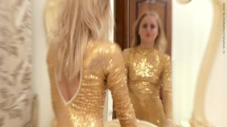 Gymnastic - Ballerina in a golden dress